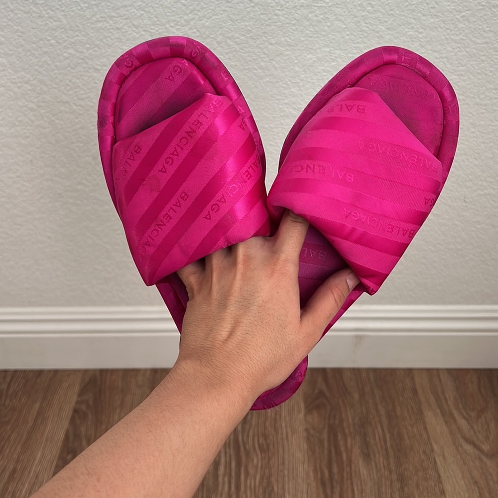 Pink Balenciaga Slides